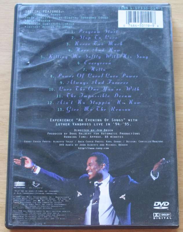 LUTHER VANDROSS Always and Forever DVD  [OFFICE DVD SHELF]