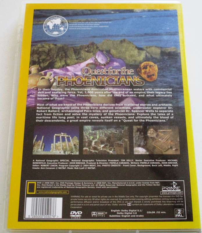 National Geographic QUEST FOR THE PHOENICIANS DVD [BBOX 4]