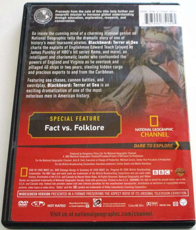 National Geographic BLACKBEARD Terror at Sea DVD [BBOX 4]