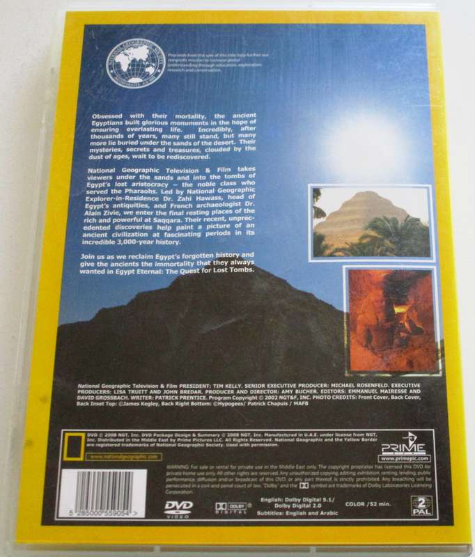 National Geographic EGYPT THE QUEST FOR THE LOST TOMBS DVD [BBOX 4]