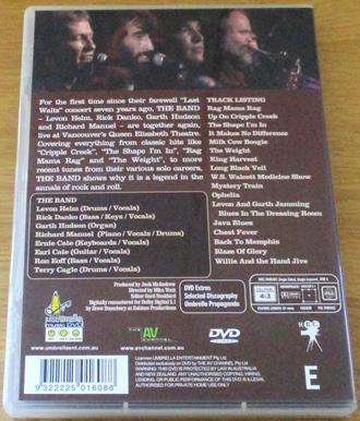 THE BAND is Back Greatest Hits Live in Vancouver 1983 DVD
