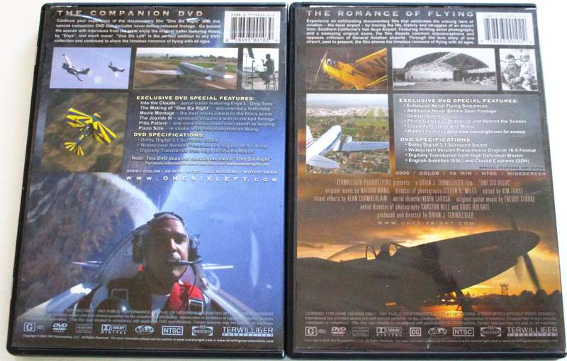 ONE SIX RIGHT + ONE SIX LEFT The Romance of Flying 2xDVD [BOX SET SHELF]