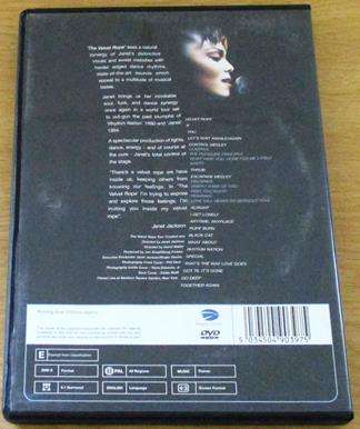 JANET JACKSON The Velvet Rope Tour Live in Concert DVD