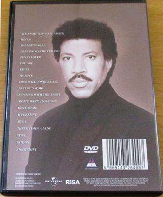 LIONEL RICHIE Back to Front The Videos DVD
