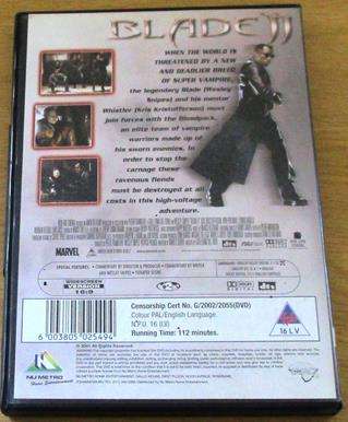 BLADE II Wesley Snipes DVD [BBox 13]