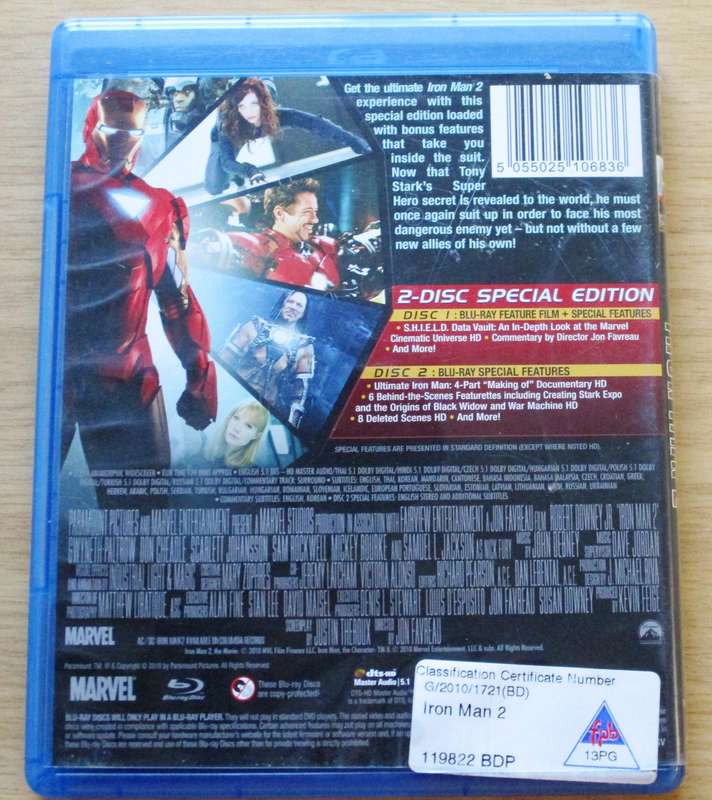 IRON MAN 2 BLU RAY