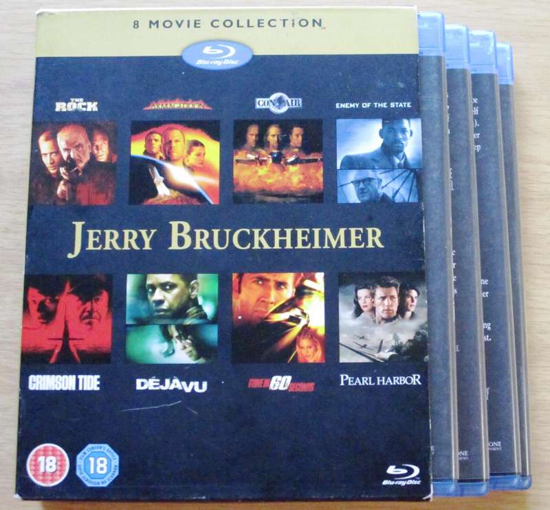 JERRY BRUCKHEIMER 8 Movie Collection 8xBLU RAY BOX SET Air+Crimson Tide+DeJavu+PearlHarbor etc