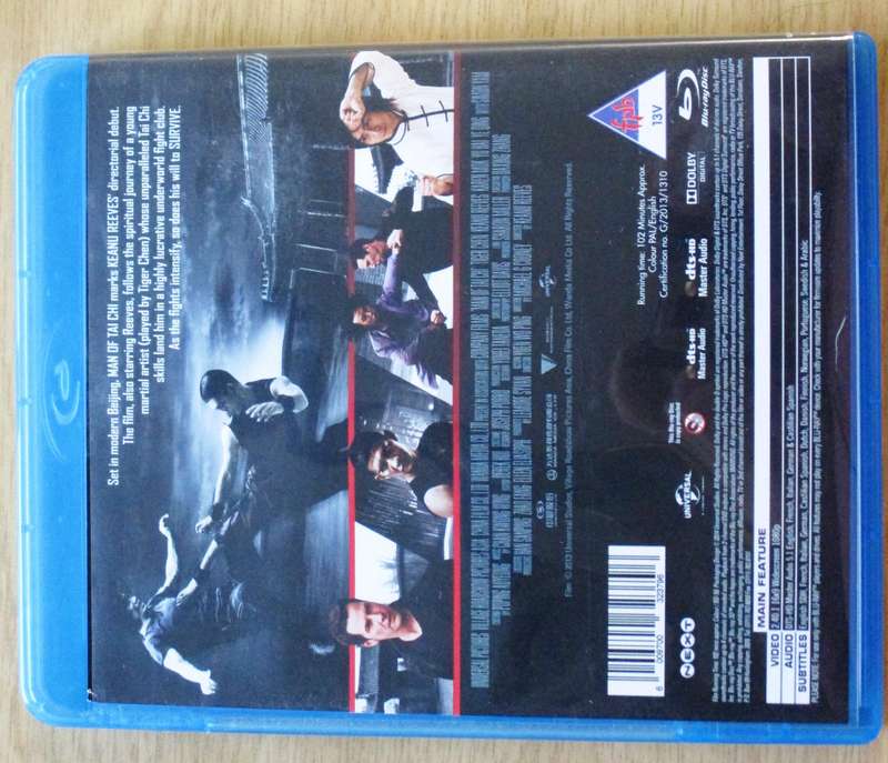 MAN OF TAI CHI Keanu Reeves  BLU RAY [BLU RAY SHELF]