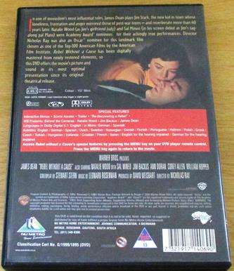 REBEL WITHOUT A CAUSE James Dean DVD [BBox 13]