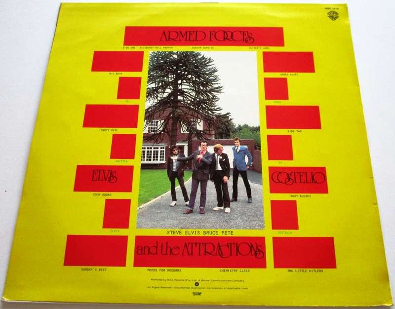 ELVIS COSTELLO AND THE ATTRACTIONS Armed Forces LP VINYL Record