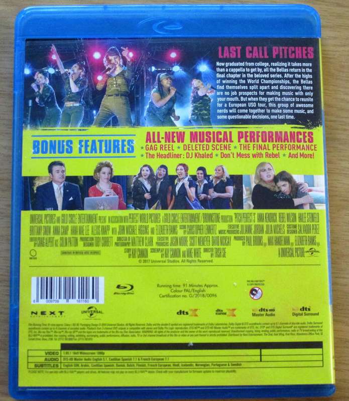 PITCH PERFECT 3 BLU RAY [BLU RAY SHELF]