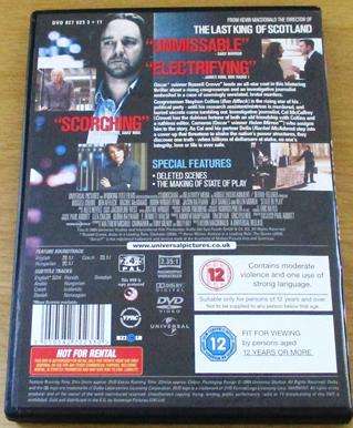 STATE OF PLAY Russell Crowe Ben Affleck DVD [BBox 13]