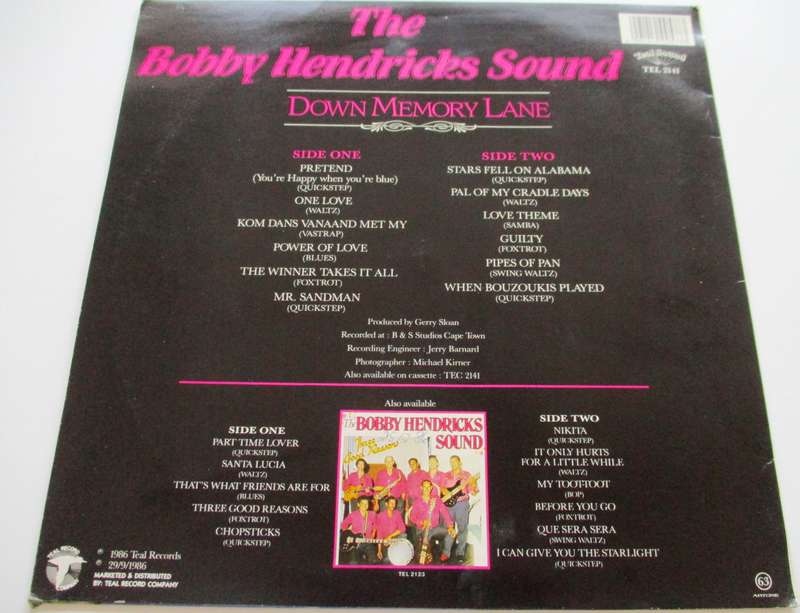 THE BOBBY HENDRICKS SOUND Down Memory Lane LP VINYL Record