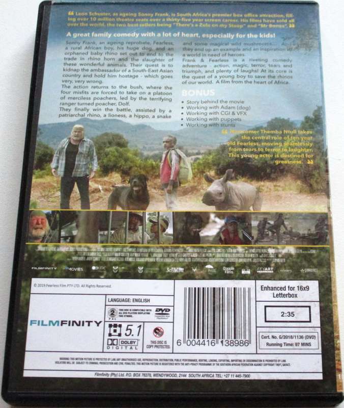 FRANK & FEARLESS Leon Schuster DVD [SA SHELF]