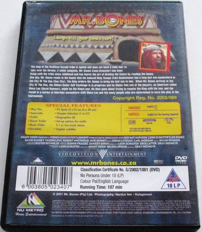 MR. BONES Collector's Edition Leon Schuster DVD [SA SHELF]
