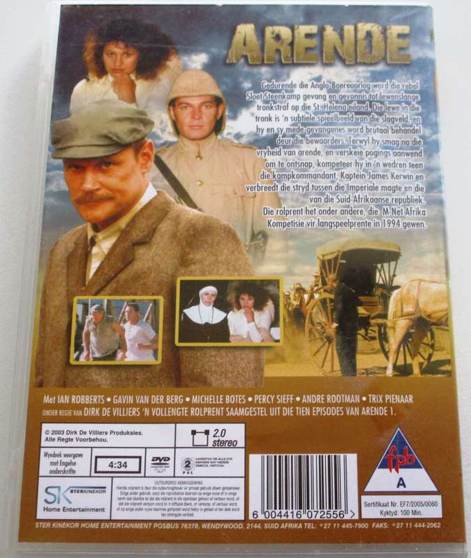 ARENDE Ian Robberts DVD [SA SHELF]