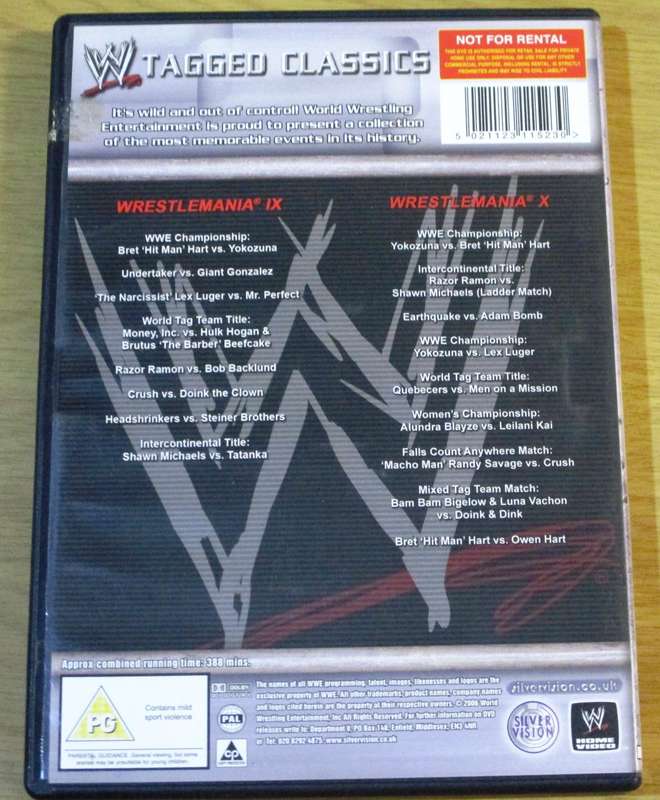 WWE WRESTLEMANIA IX + X 2xDVD [BBOX 2] Region 2
