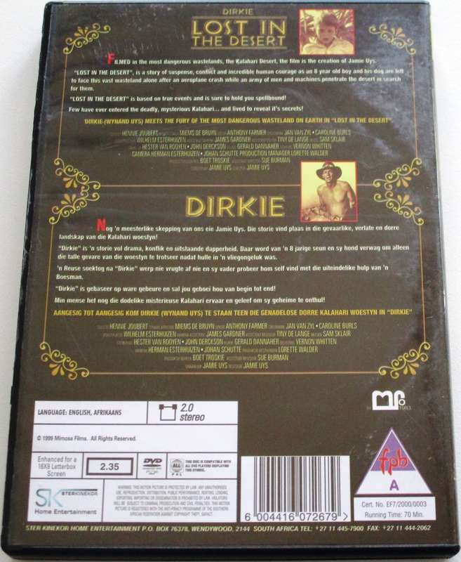 DIRKIE / LOST IN THE DESERT Jamie Uys DVD [SA SHELF]