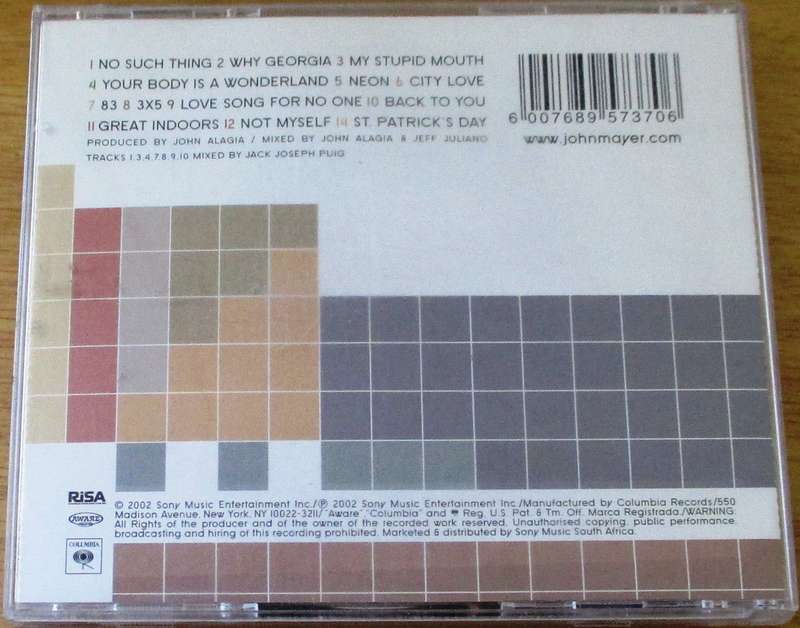 JOHN MAYER Room for Squares CD [Zx8]
