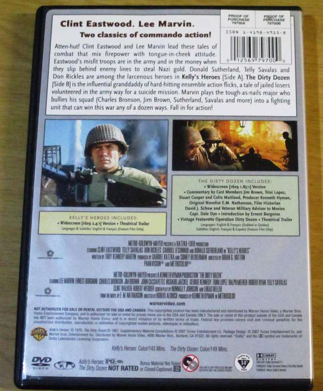 KELLEY'S HEROES + THE DIRTY DOZEN DVD [BBOX 1] Region 1