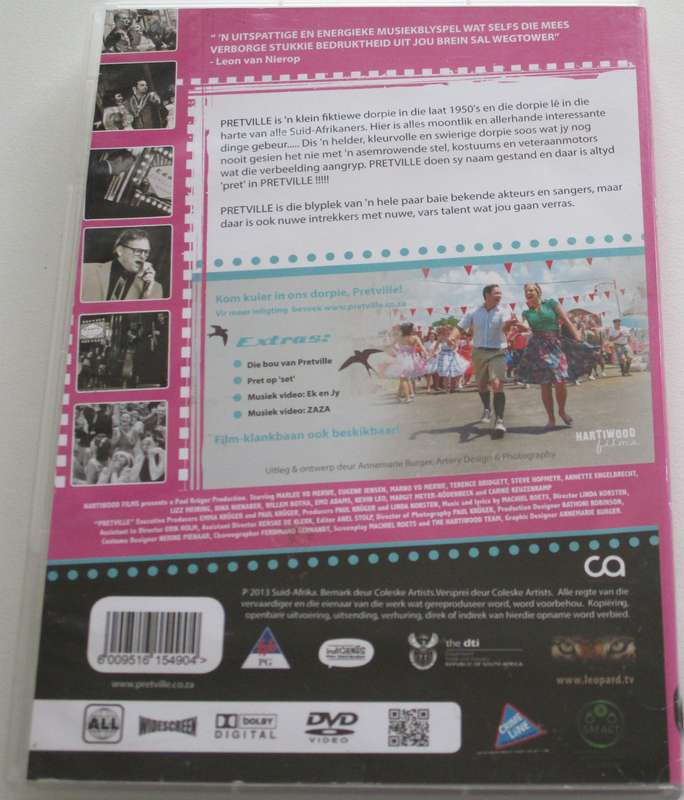 PRETVILLE 50's Afrikaanse Musiekrolprent DVD [SA SHELF]