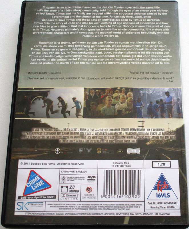 ROEPMAN DVD [SA SHELF]