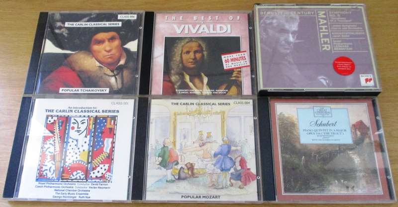 WHOLESALE LOT  Classical Schubert, Popular Mozart, Mahler, Vivaldi, Tchaikovsky [Classical Box 2]