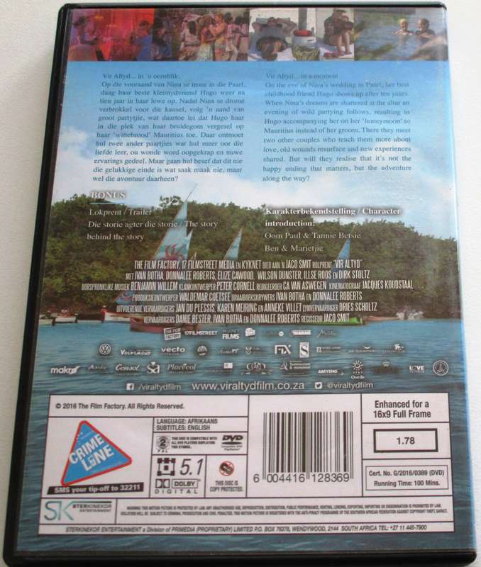VIR ALTYD Ivan Botha Dennice Roberts DVD [SA DVD SHELF]