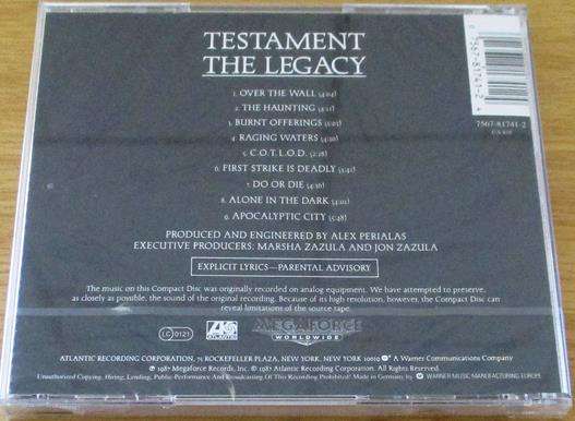 TESTAMENT The Legacy CD