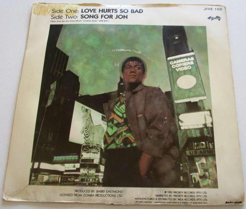 JONATHAN BUTLER Love Hurts so Bad  7` Single VINYL Record
