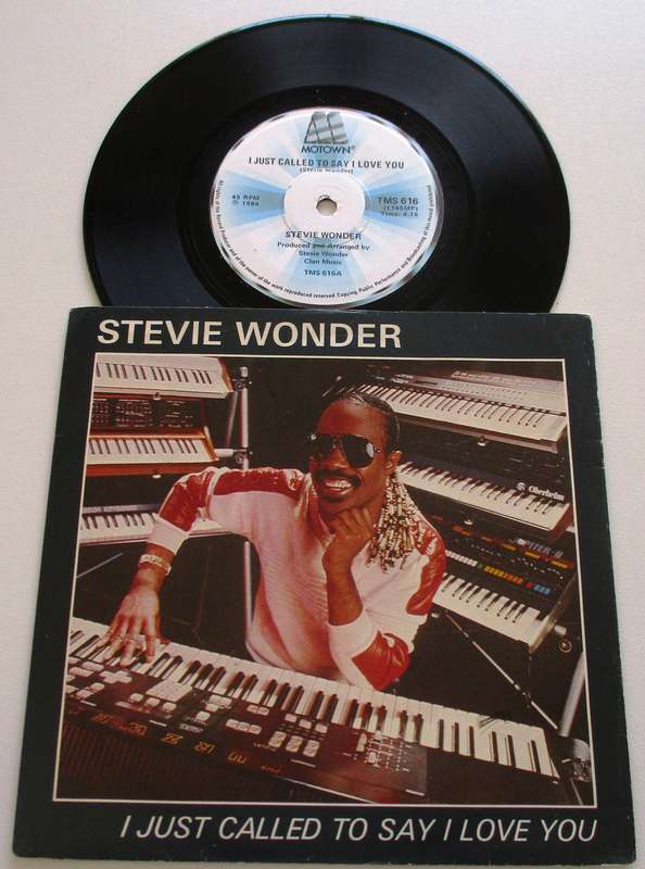 STEVIE WONDER I Just Called to Say I Love You 7` Single VINYL Record
