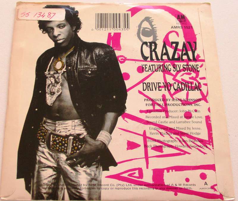 JESSE JOHNSON Crazay  7` Single VINYL Record