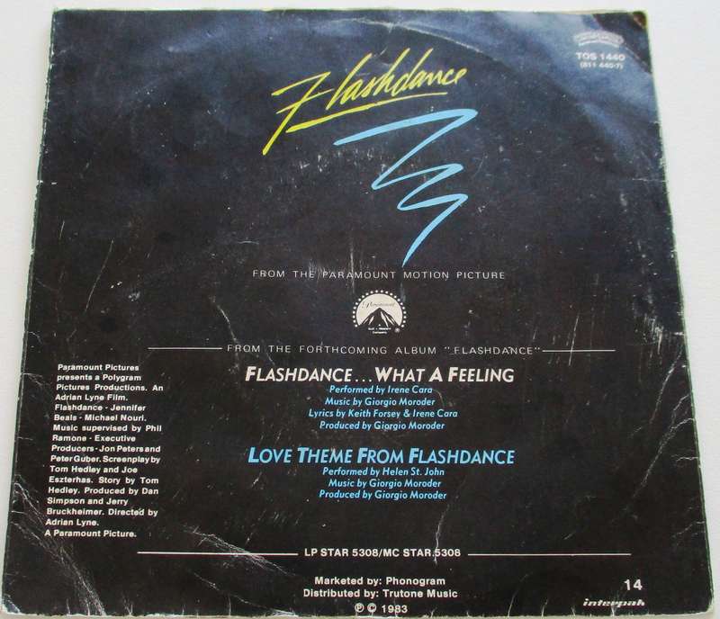 IRENE CARA Flashdance What A Feeling  7` Single VINYL Record