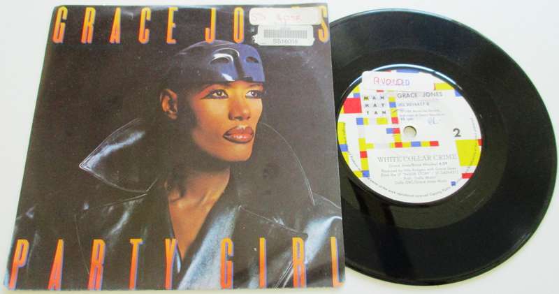 GRACE JONES Party Girl  7` Single VINYL Record