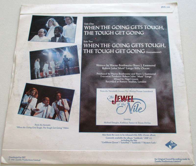 BILLY OCEAN When the Going gets Tough 7` Single VINYL Record
