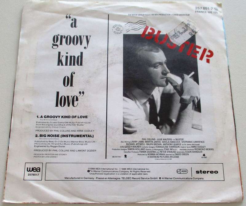 PHIL COLLINS A Groovy Kind of Love 7` Single VINYL Record