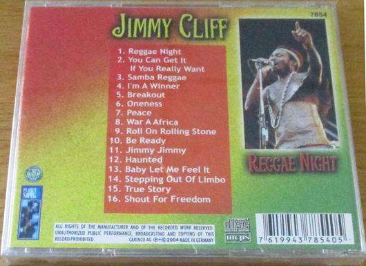 JIMMY CLIFF Reggae Night CD