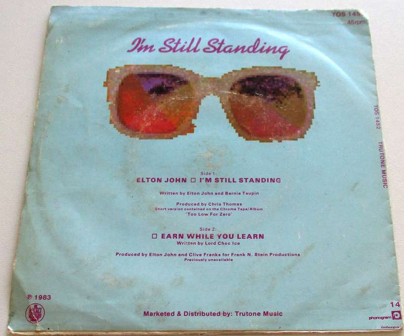 ELTON JOHN I'm Still Standing  7` Single VINYL Record