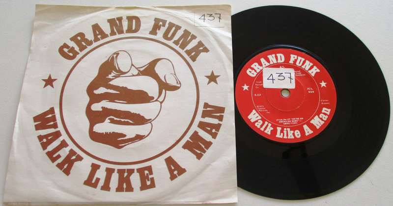 GRAND FUNK Walk like a Man 7` Single VINYL Record