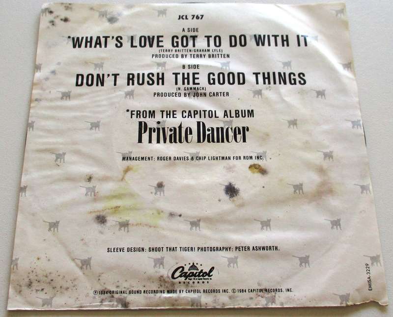 TINA TURNER What's Love got to do with it 7` Single VINYL Record