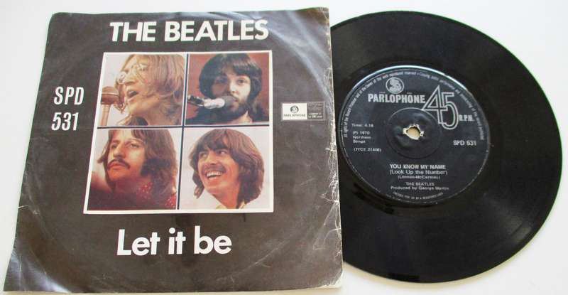 THE BEATLES Let it Be 7` Single VINYL Record