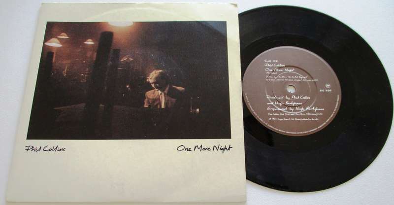 PHIL COLLINS One More Night  7` Single VINYL Record