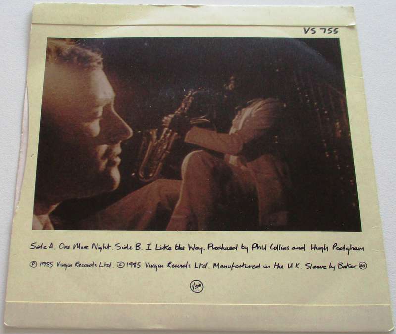 PHIL COLLINS One More Night  7` Single VINYL Record