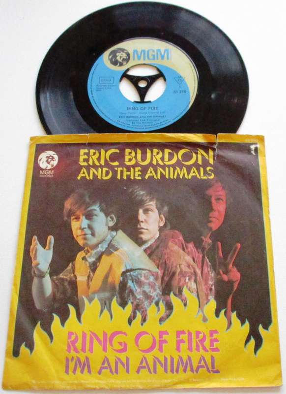 ERIC BURDON and the ANIMALS Ring of Fire / I'm an Animal 7` Single VINYL Record