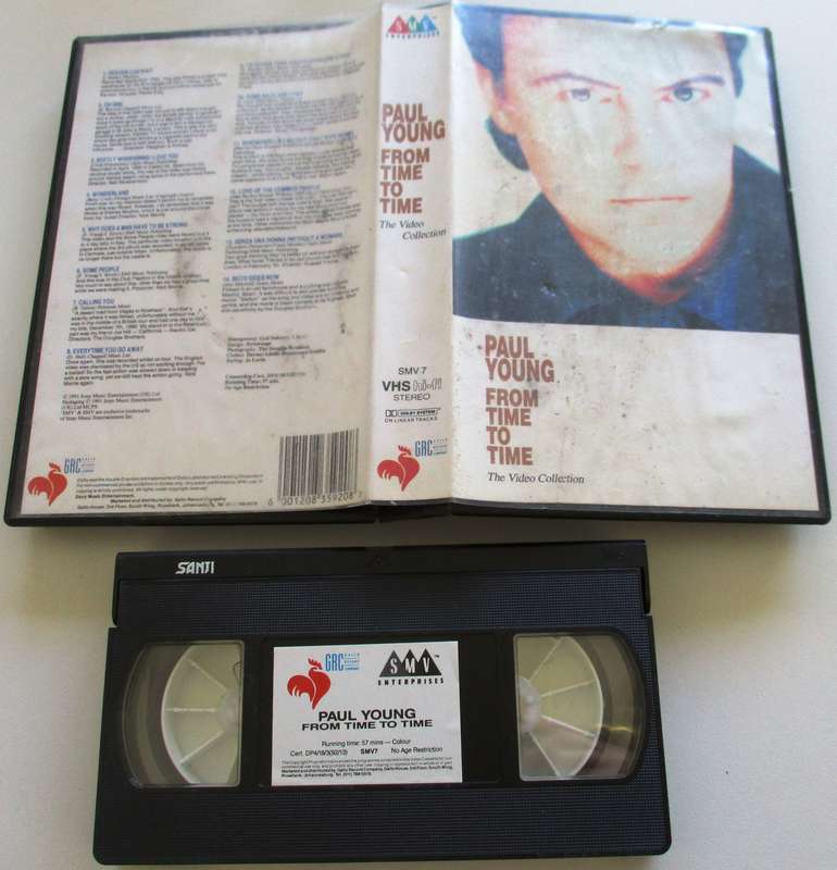 PAUL YOUNG From Time to Time The Videos VHS Video Cassette