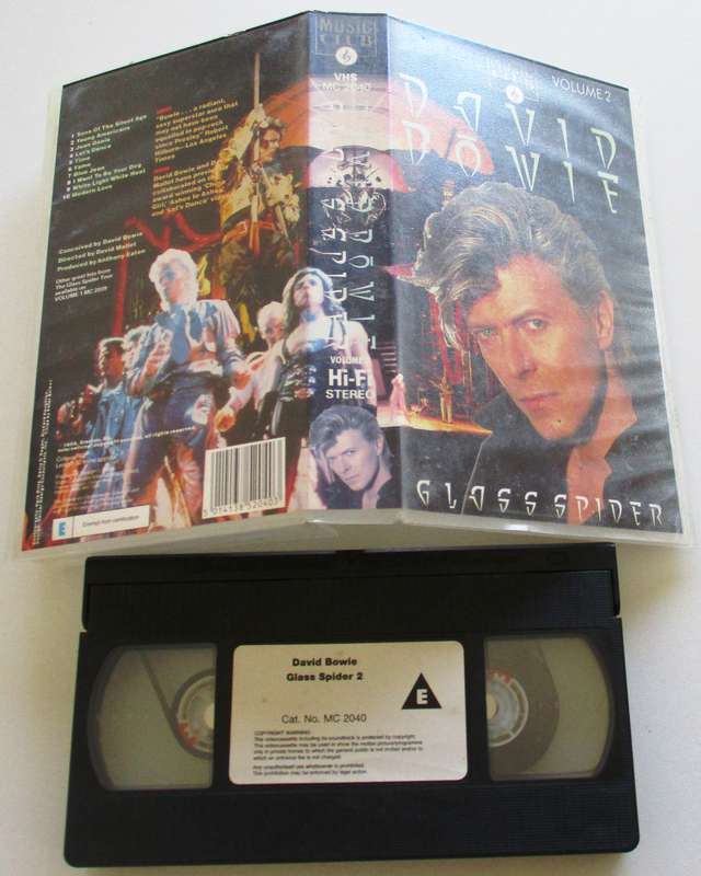 DAVID BOWIE Glass Spider Volume 2 VHS Video Cassette
