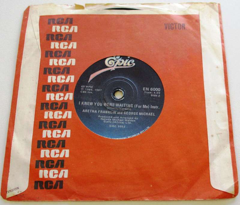 GEORGE MICHAEL AND ARETHA FRANKLIN I knew you were waiting  7` Single VINYL Record