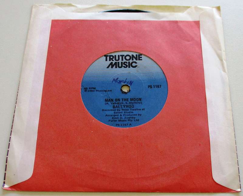 BALLYHOO Man on the Moon  7` Single VINYL Record