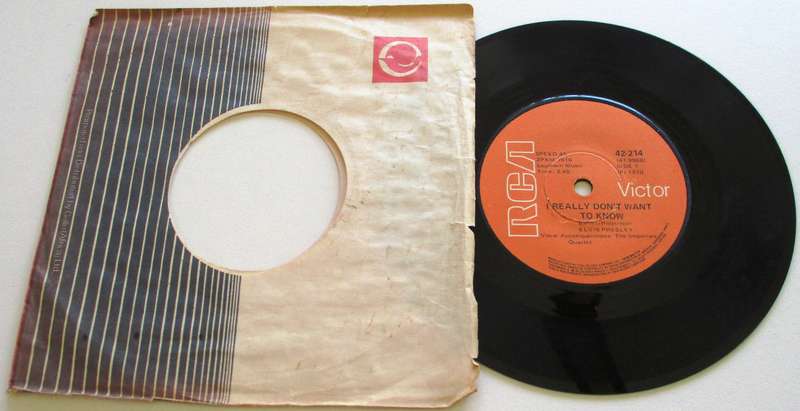 ELVIS PRESLEY I Really don't want to know 7" Single Vinyl record