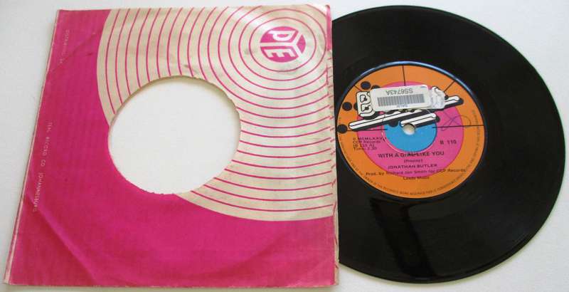 JONATHAN BUTLER With a Girl Like You  7" Single Vinyl record